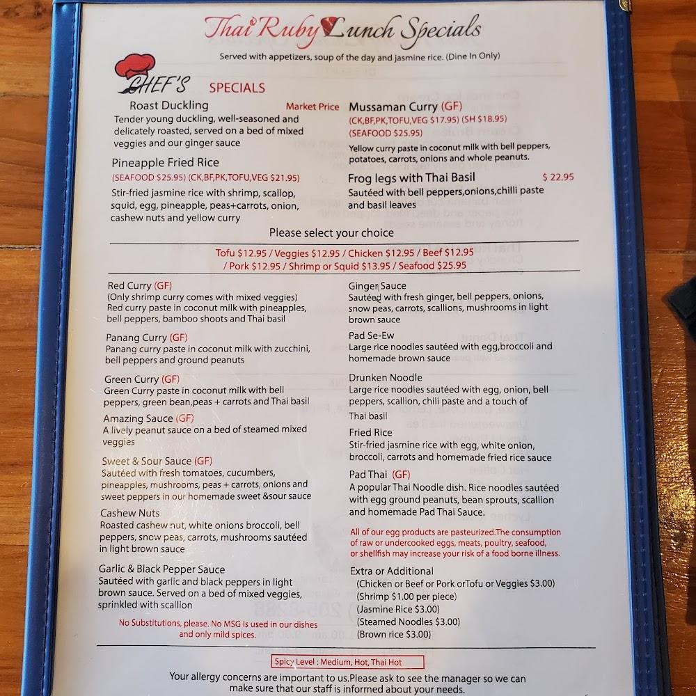 Thai Ruby At Lake Sumter Menu image 3